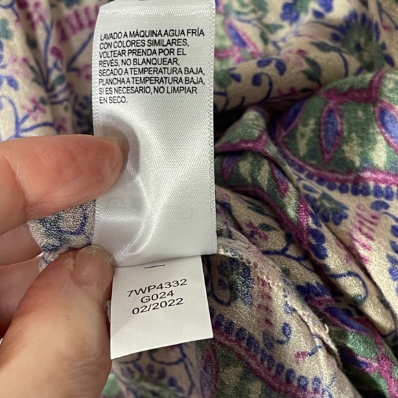 Lucky Brand Victoria Long Sleeve Baby Doll Flowy High/Low Hem Top Sz L NWT - Picture 12 of 15